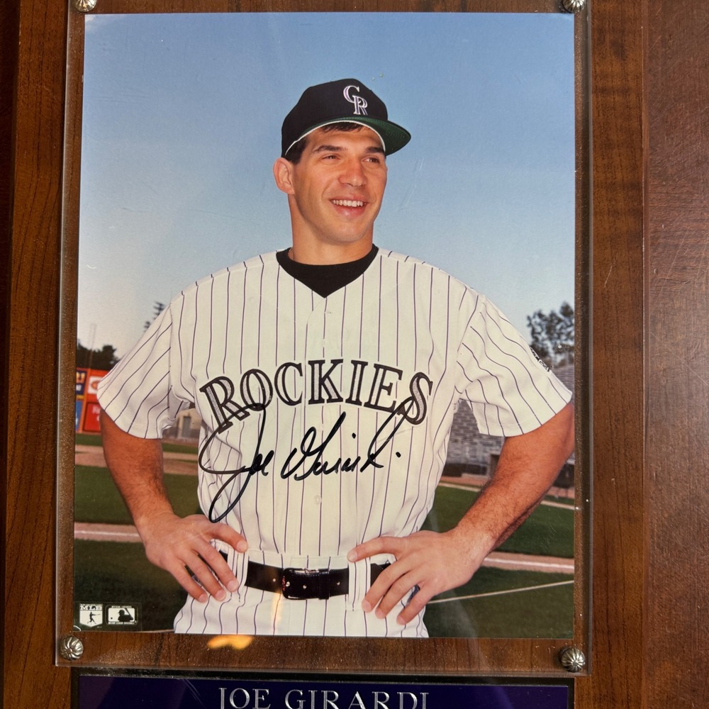 Joe Girardi Colorado Rockies 1993 Inaugural Season MLB Wood Plaque